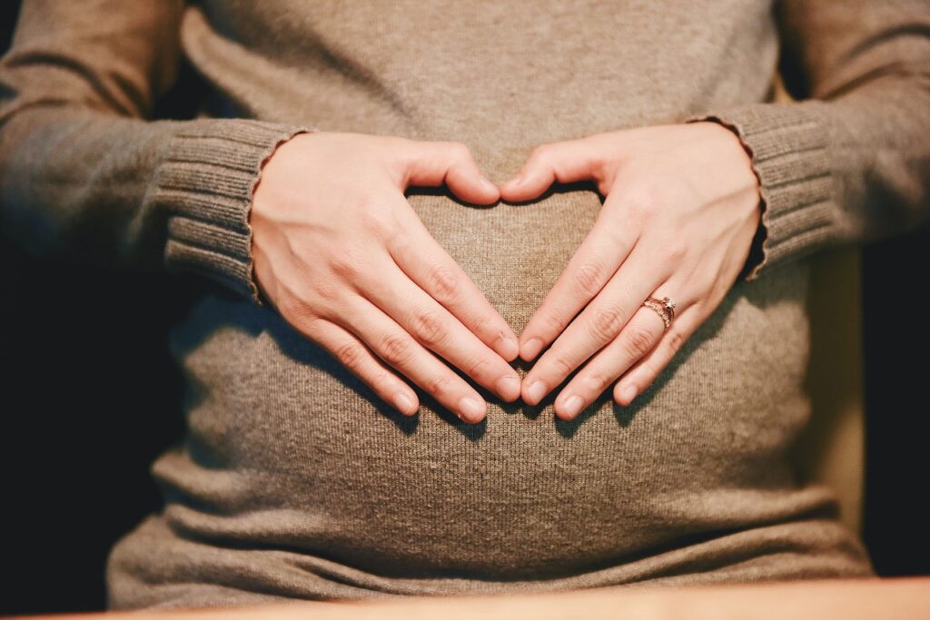 hands, pregnant, woman